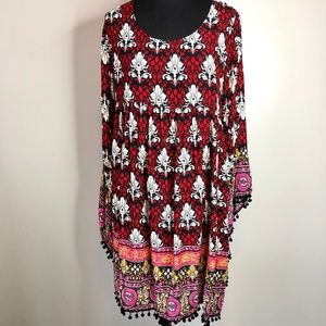 Velzera 2X Boho festival loose fitting NWT Dress
